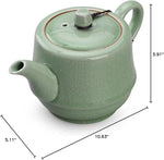 Load image into Gallery viewer, Teapot with Infuser Ceramic Tea Pot with Removable Stainless Steel Fliter for Loose Tea 15.80 OZ/450ml (1-2cups) Teapots for Tea Coffee Milk for Office Home Men Women as Gift(Pink Cyan)