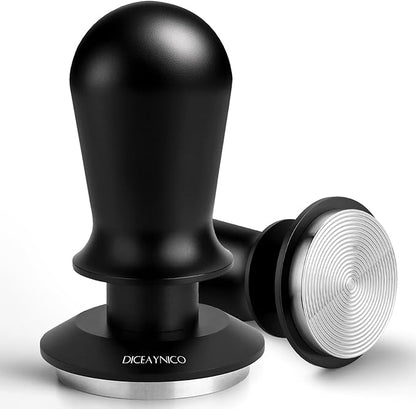 Coffee Tamper 51mm - with Sound Feedback 30lb Spring-Loaded Tamper Barista Espresso Tamper Anti-Tilt Base, Ergonomic Handle, 304 Stainless Steel