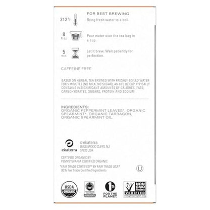 TAZO Organic Refresh Mint Herbal Tea Bags, Caffeine Free, 16 Total Tea Bags