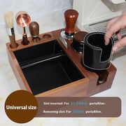Espresso tamping station knock box,tamper station,Espresso station fit for storage 51-58mm tamper,distributor,portafilter,puck screen accessories,9 in 1 espresso knock box and tamper station