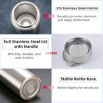 Load image into Gallery viewer, Vacuum Insulated Stainless Steel Water Bottle with Tea Infuser - Wide Mouth,BPA-Free, Leak- Proof,Keeps Cold 24H/ Hot 12H- Ideal for Travel,Office, Gym (17, ounces)