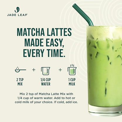 Jade Leaf Matcha Organic Café Style Sweetened Matcha Latte Premium Barista Crafted Mix - Original - Authentically Japanese (5.3 Ounce Pouch)
