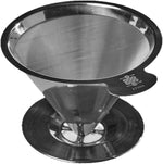 Load image into Gallery viewer, ATHIA Silver Stainless Steel Reusable Coffee Filter, Pour Over Cone Dripper with Fine Mesh, Paperless &amp; Eco-Friendly Design, Fits Most Mugs, Carafes &amp; Coffee Makers (Silver, Standard)
