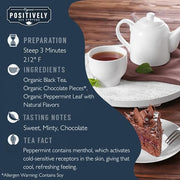 Organic Positively Tea Company, Mint Chocolate Chip, Black Tea, Loose Leaf, 16 Ounce