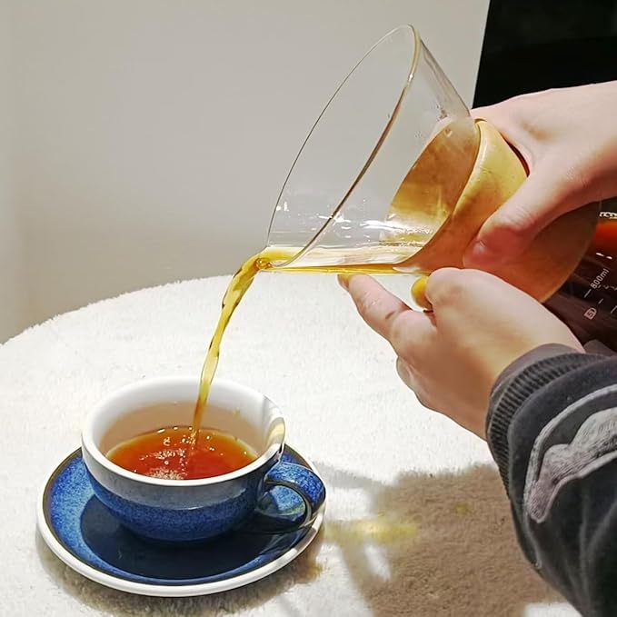 Subjectthree Pour Over Coffee Dripper 8 Cup Glass Coffee Maker Carafe Pot with Filter for Home Office Camping Easy Clean (8 Cup/28 oz)