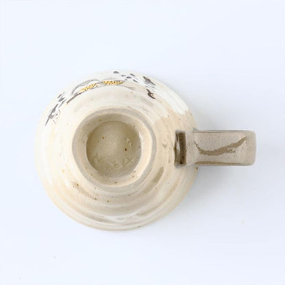 Mino Ware Owl Mug, Owl Coffee Mug, 8.8 oz, Handmade Ceramic Coffee Mug, Set of 2