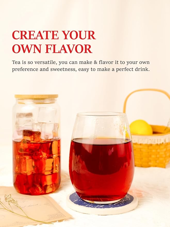 TeeLux Decaf Earl Grey Tea Bags, Decaffeinated Black Tea Blended with Natural Bergamot, Smooth & Full-Bodied, Enjoy Hot or Iced, 100 Count