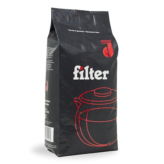 Danesi Caffe Italian Whole Coffee Beans - Espresso Coffee Beans and Medium Roast Whole Bean - Perfect for Espresso Machines, French Press, and Home Brewing - Filter (2.2 lb)