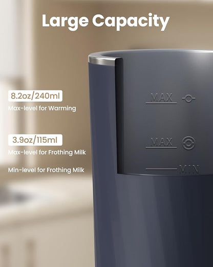 SIMPLETASTE Milk Frother, 4-in-1 Electric Milk Steamer, Automatic Warm and Cold Foam Maker and Milk Warmer for Latte, Cappuccinos, Macchiato, Dark Blue