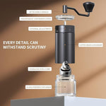 Load image into Gallery viewer, Hand Coffee Grinder Conical Burr for Espresso French Press Pour Over Double Bearing External Adjustment Capacity 25g (Stainless Steel Burr-Black)