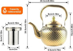 Load image into Gallery viewer, SANQIAHOME 1200ml teapot with Infuser stainless steel Water Boilers lifting handle Tea Maker Water Kettle for Induction/Gas gold
