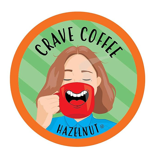 Crave Beverages Flavored Coffee Pods, Compatible with 2.0 K-Cup Brewers, Hazelnut, 100 Count