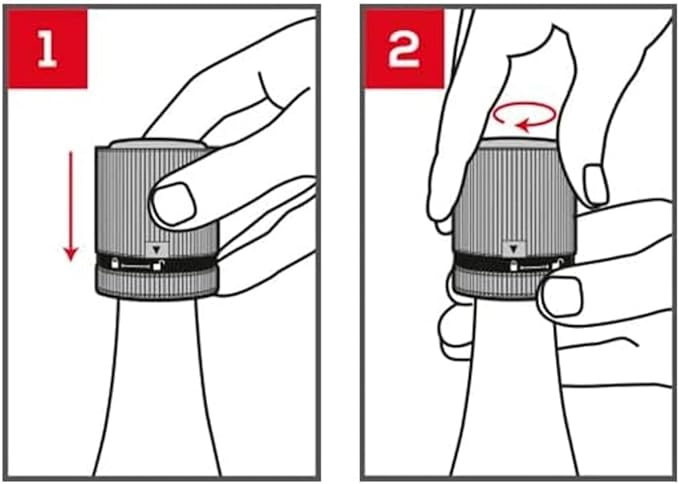 Peugeot Line Bottle Stopper For Sparking Wine, Light Grey