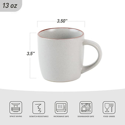 famiware Mercury Coffee Mugs 13 oz, Coffee Mugs Set of 4 with Handle, Cups for Latte, Hot Tea, Cappuccino, Mocha, Cocoa, Multi-color