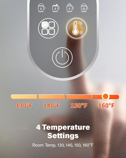 4-in-1 Electric Milk Frother and Steamer with Auto Temperature Control, Warm & Cold Foam Maker, Fast Frother for Coffee, Latte, Hot Chocolate, Cappuccino, Macchiato, White