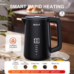 Load image into Gallery viewer, Electric Water Kettle,1.7L Double Wall Electric Tea Kettle with Temperature Control, Stainless Steel Water Boiler Heater, Digital Screen Teapot, Cordless, BPA-Free, Black