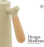 Load image into Gallery viewer, WOLFF - Thermal Coffee Carafe - Hot or Cold Drinks, Double Walled Insulated Vacuum Flask - Leakproof Coffee Dispenser with Wooden Handle, Thermos Bottle for Cold Beverages - Mint, 34floz/1L