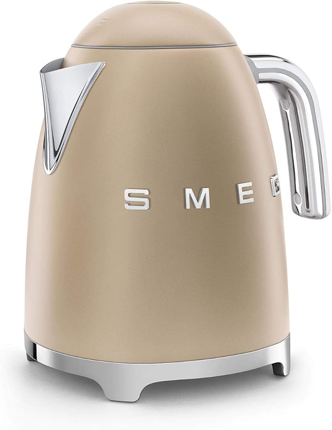 Smeg Electric Kettle Matte Champagne & 2-Slice Toaster Matte Champagne