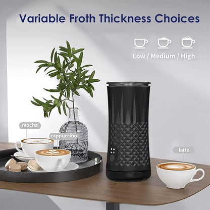 Milk Frother, Elec3 4 in 1 Electric Frother and Steamer 8.1oz/240ml Milk Warmer Coffee Foamer, Kitchen Small Appliances Automatic Warm and Cold Foam Maker for Latte,Cappuccino,Macchiato,Chocolate