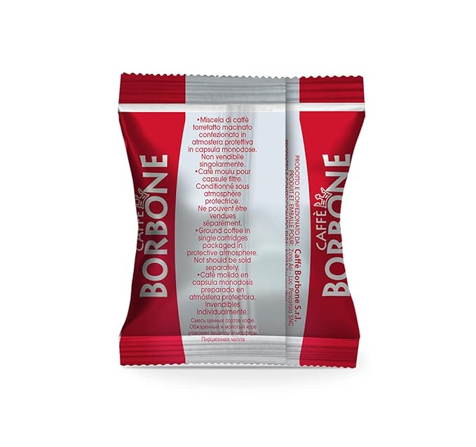 Caffe Borbone Nespresso Compatible Coffee Pods, Red Blend, Medium Roast, Premium Robusta Blend, Strong and Creamy - NOT compatible with Vertuo - 100 Count