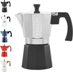Load image into Gallery viewer, GROSCHE Milano Stovetop Espresso Maker Moka Pot Cuban Coffee Maker Stovetop Coffee Maker Moka Italian Espresso Greca Coffee Maker Brewer Percolator | 9 Espresso Cup, Tuxedo