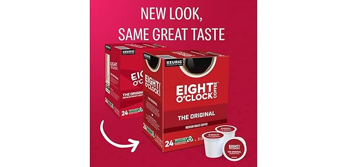 Eight O'Clock Original Blend Single Serve K-Cups for Keurig Brewers, 24 Count (Pack of 2)