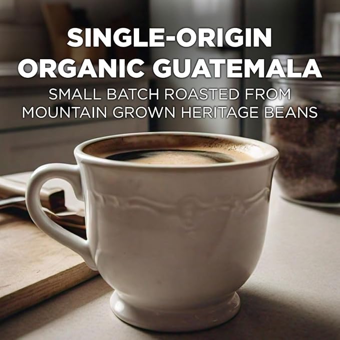 Maud's Organic Guatemalan Coffee Pods, 50 ct, Single Origin Guatemalan Medium Roast Coffee in Recyclable Single Serve Pods – 100% Arabica Beans, Compatible with Keurig K Cups Maker