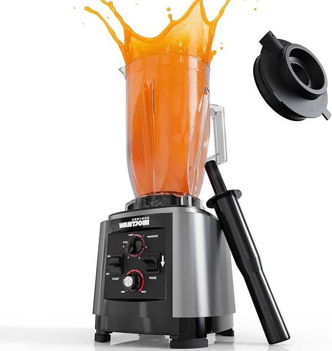 WantJoin Commercial Blender - 200Oz Extra Large Capacity Professional Blender Heavy Duty w/Pure Copper Motor, Dishwasher Safe, 6-Blade Combo, 26000 RPM, Multi Speeds, Smoothie Blenders for Juice
