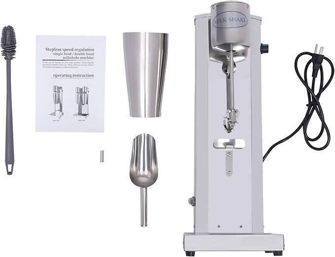 Electric Milkshake Maker Machine, 180W Milk Shake Mixer Machine with 28oz Stainless Steel Mixing Cup, Commercial Milkshake Blender & Drink Mixer for Home or Business