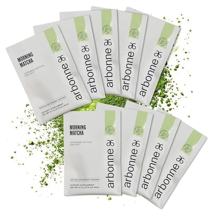 Arbonne Morning Matcha Green Tea Powder – Organic Japanese Matcha Powder with MCT Oil for Sustained Energy, Focus & Antioxidant Support – Vegan, Gluten-Free, Non-GMO – 30 Servings