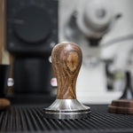 Load image into Gallery viewer, 58mm Coffee Tamper Espresso Press with Tamper Mat Tamper with 304 Stainless Steel Base Wooden Handle Barista Espresso Machines Accessory (58mm)