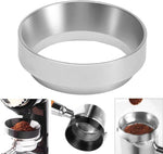 Load image into Gallery viewer, 1pc Espresso Dosing Funnel 51/53/58mm Coffee Dosing Ring Aluminum Espresso Distribution Coffee Tool for Home Coffee Bar Shop College Dorm Room Apartment Essential Coffee Accessories (58mm, Silvery)