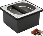Load image into Gallery viewer, Espresso Knock Box, Coffee Knock Box for Espresso Grounds Disposal, Large Capacity, Equipped with Noise, Reduction Rubber Ring &amp; Steel Holder, Ideal Tool for Espresso Machines, Black (Small)