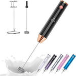 Load image into Gallery viewer, Zulay Kitchen Lux Rechargeable Milk Frother Handheld - Powerful 2-Speed Motor, Fully Waterproof, 2000mAh Battery - Drink Mixer For Latte, Cappuccino, Matcha, Protein Powder - Black Copper