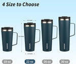 Load image into Gallery viewer, BJPKPK Insulated Tumbler with Handle, 22oz Insulated Tumblers with Lid and Straw, Stainless Steel Metal Water Bottles, Coffee Travel Mugs, Cups, Navy Blue