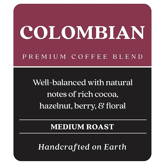 Copper Moon Medium Roast Whole Bean Coffee, Colombian Blend, 2 Lb