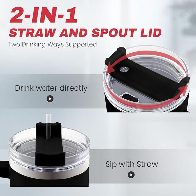 SANDJEST Leaving Job Gifts for Coworkers Tumbler 40oz Stainless Steel with Handle and Straw, Farewell & New Job Gifts for Colleagues