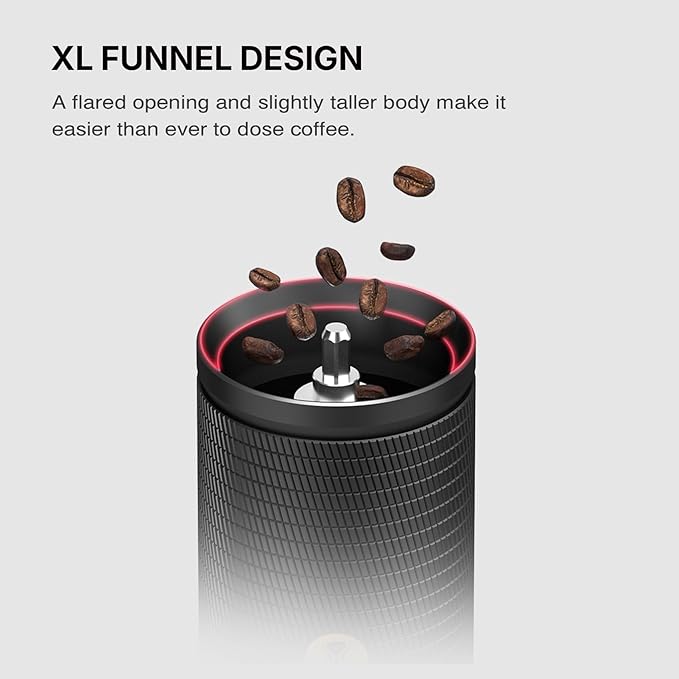 TIMEMORE C5 Pro Manual Coffee Grinder with S2C-042-III Conical Burr, 0.031mm Precision Adjustment, All-Metal Portable Hand Coffee Mill for Espresso/French Press/Pour Over - Black