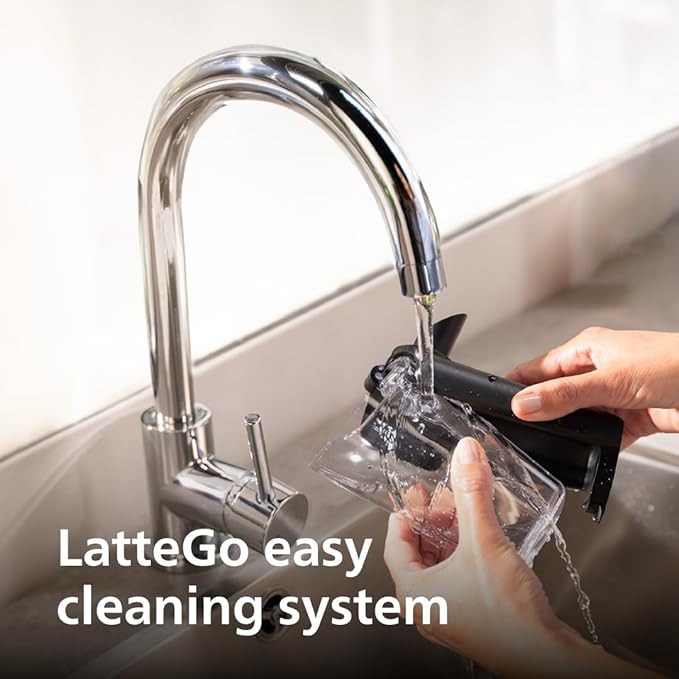 Philips 3200 Series Fully Automatic Espresso Machine, LatteGo Milk Frother, 5 Coffee Varieties, Intuitive Touch Display, 100% Ceramic Grinder, AquaClean Filter, My Coffee Choice, Black (EP3241/54)