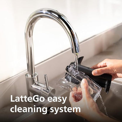 Philips 3200 Series Fully Automatic Espresso Machine, LatteGo Milk Frother, 5 Coffee Varieties, Intuitive Touch Display, 100% Ceramic Grinder, AquaClean Filter, My Coffee Choice, Black (EP3241/54)