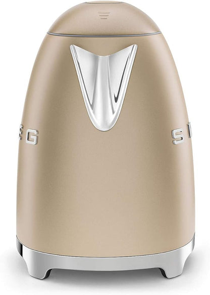 Smeg Electric Kettle Matte Champagne & 2-Slice Toaster Matte Champagne