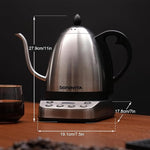Load image into Gallery viewer, Bonavita Gooseneck Electric Kettle, Stainless Steel Water Boiler, Digital Variable Temp, Precise Pour Control, 6 Preset Temps for Pour-Over Coffee &amp; Tea, Café, Home, 1 Liter, Stainless Steel Base
