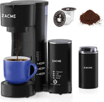 Load image into Gallery viewer, ZACME 4IN1 Single Serve Coffee Maker for K Cup &amp;Ground, Small Coffee Machine with Milk Frother &amp; Grinder, 5 Brew Size, 28oz Water Tank, Adjustable Drip Tray