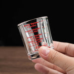 Load image into Gallery viewer, BCnmviku 2 PACK Red line Square Cup Espresso Shot Glasses Measuring Cup Liquid Heavy Glass for Baristas 2oz for Single Shot of Ristrettos