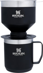 Load image into Gallery viewer, Stanley Perfect Brew Pour Over Set | 12 oz Camp Mug with Lid Included | Drip Coffee Maker with Reusable Filter | Insulated Stainless Steel | BPA-Free | Matte Black