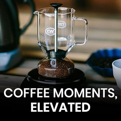 Rattleware Glass Cupping Brewer 300ml – Heat Resistant Specialty Coffee Brewer for Professional Baristas and Home Use, Clear Flavor Extraction, Durable Glass Construction, Easy Pouring and Cleaning