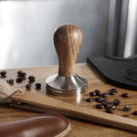 Load image into Gallery viewer, 51mm Coffee Tamper With Mat - Espresso Press With 304 Stainless Steel Base and Wooden Handle - Barista Espresso Machines Accessory