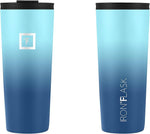 Load image into Gallery viewer, IRON °FLASK Classic Tumbler - Vacuum Insulated Stainless Steel Water Bottle, Double Walled, Drinking Cup, Insulated Travel Mug (Blue Waves, 24 oz Solid Lid)