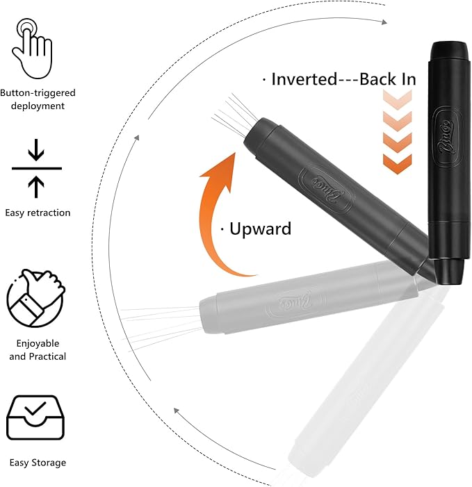 WDT Espresso Distribution Tool - Magnetic Espresso Stirrer Tool For Barista, Espresso Tamper With Stainless Steel Retractable Needles (Black)