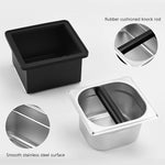 Load image into Gallery viewer, Espresso Knock Box, Stainless Steel Coffee Knock Box Large Capacity Coffee Pucks Container Espresso Machine Tool for Coffee Ground (Small)